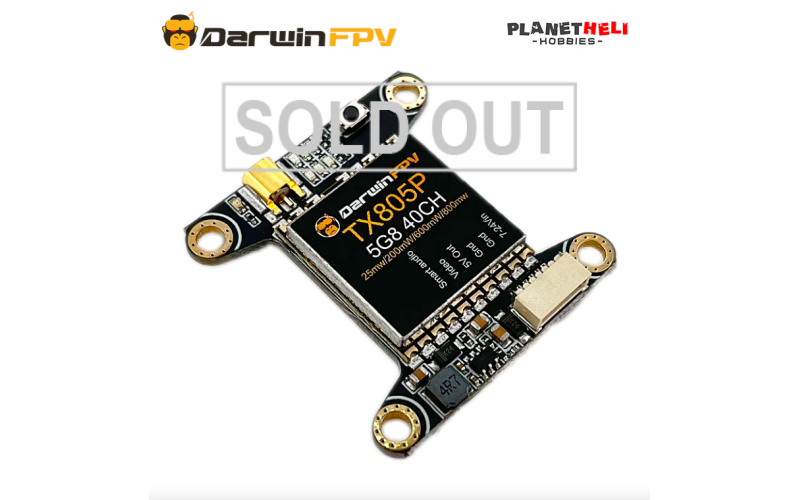 DarwinFPV TX805P VTX 5.8G 40CH 25/200/600/800mW FPV Transmitter LED Display Support OSD/Smartaudio